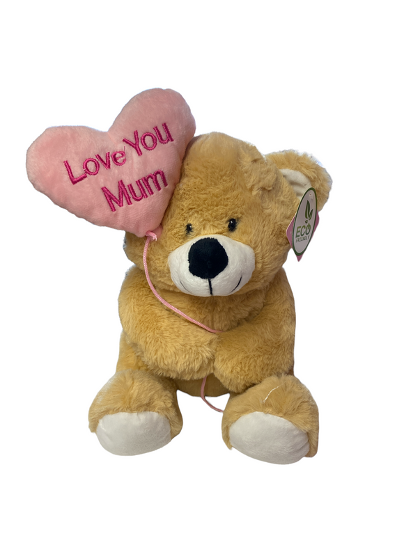 Bear with Balloon - Love You Mum 25cm