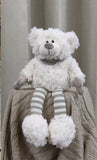White Teddy with Striped Legs